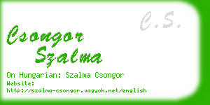 csongor szalma business card